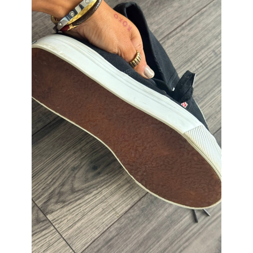 SUPERGA Black Canvas Platform Fashion Sneakers Womens Size 7, Mens Size 5.5 - Picture 5 of 13